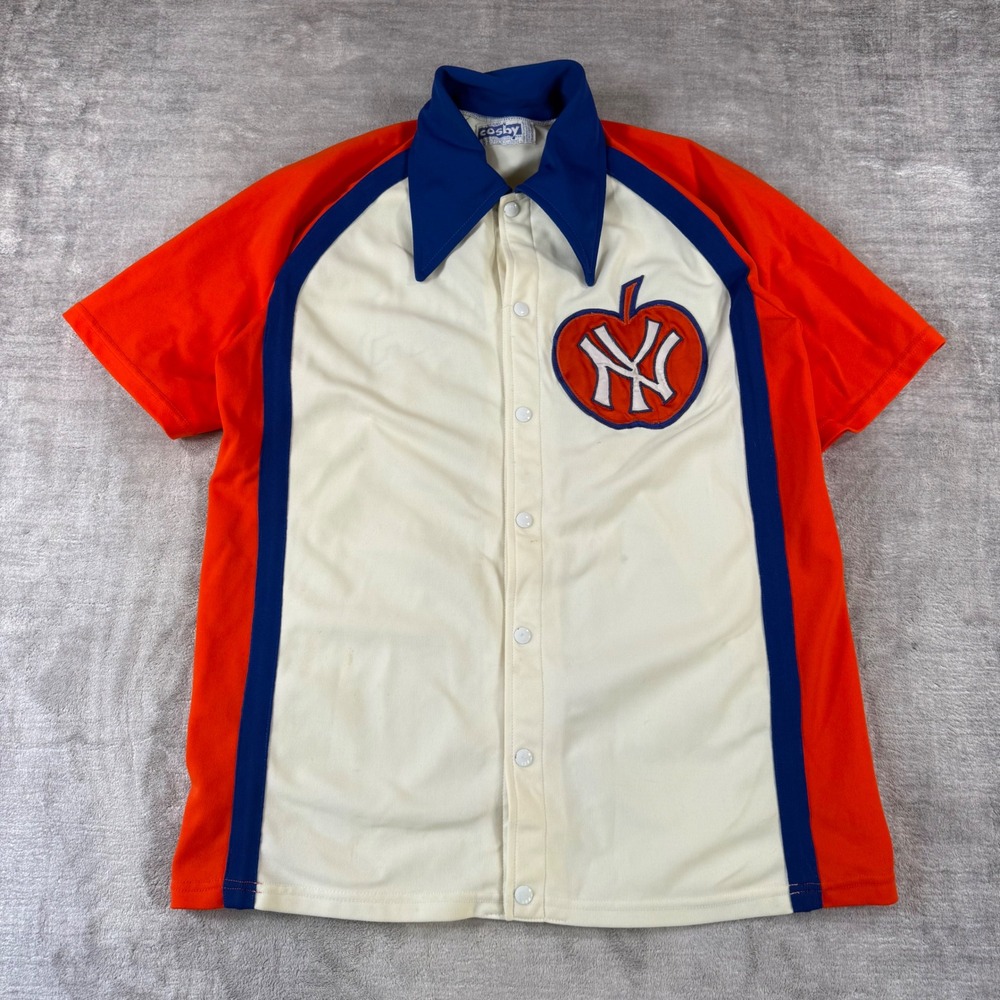 New York Knicks Warm Up Shirt Mens 42 Vintage 80s Gerry Cosby NBA Player Issued